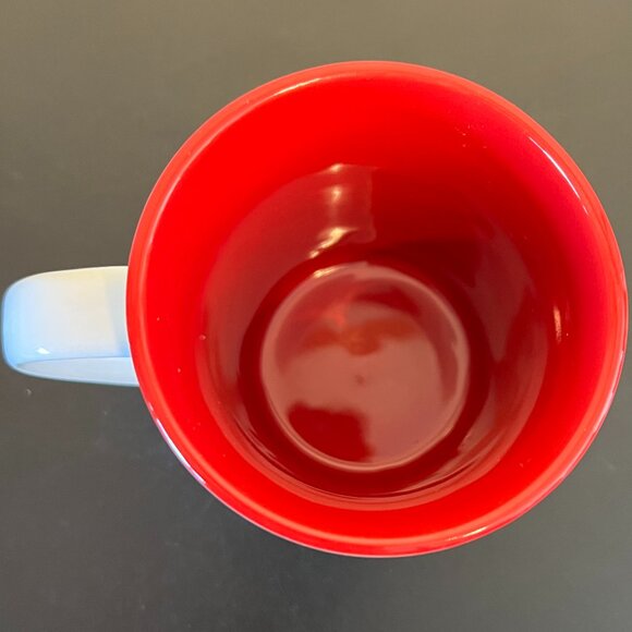 SIGNATURE Red Scottish Tartan Plaid Letter J Initial Monogram Stoneware Mug - Picture 5 of 7